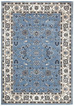 Load image into Gallery viewer, Floral design traditional blue rug
