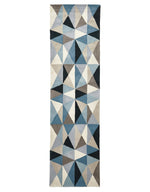 Load image into Gallery viewer, Genesis Modern Geometric Blue Color Wool Designer Rug
