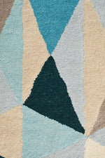 Load image into Gallery viewer, Genesis Modern Geometric Blue Color Wool Designer Rug
