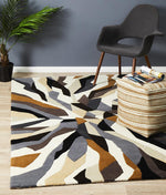 Load image into Gallery viewer, modern camouflage wool rug
