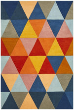 Load image into Gallery viewer, Genesis Modern Diamond Multi Color Wool Rug
