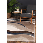 Load image into Gallery viewer, Modern Abstract Beige/Brown Turkish Area Rug
