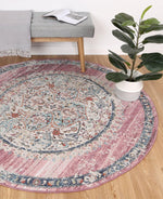 Load image into Gallery viewer, Distressed Vintage Look Traditional Turkish Round Rug - 160x160cm - Rug Decor

