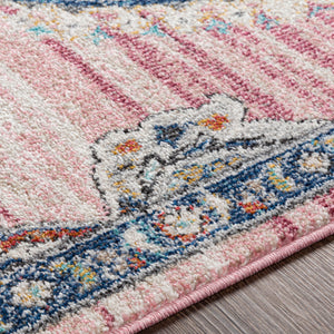 Pink Vintage Washed Out Traditional Turkish Rug - 200x290cm