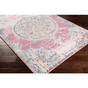 Pink Vintage Washed Out Traditional Turkish Rug - 200x290cm