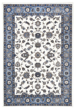 Load image into Gallery viewer, Persian Premium Nain Traditional White &amp; Blue Border Turkish Rug
