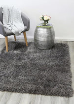 Load image into Gallery viewer, Charcoal Soft Shaggy Turkish Rug
