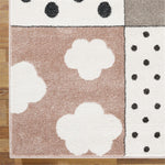 Load image into Gallery viewer, Moon Stars Clouds Kids Turkish Pink Rug
