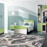 Load image into Gallery viewer, City Road Map Kids Turkish Grey Rug
