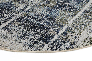 Roman Mozaic Distressed Vintage Turkish Round Rug - 160x160